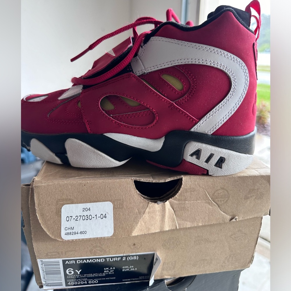 Nike Kids Red and White Sneakers